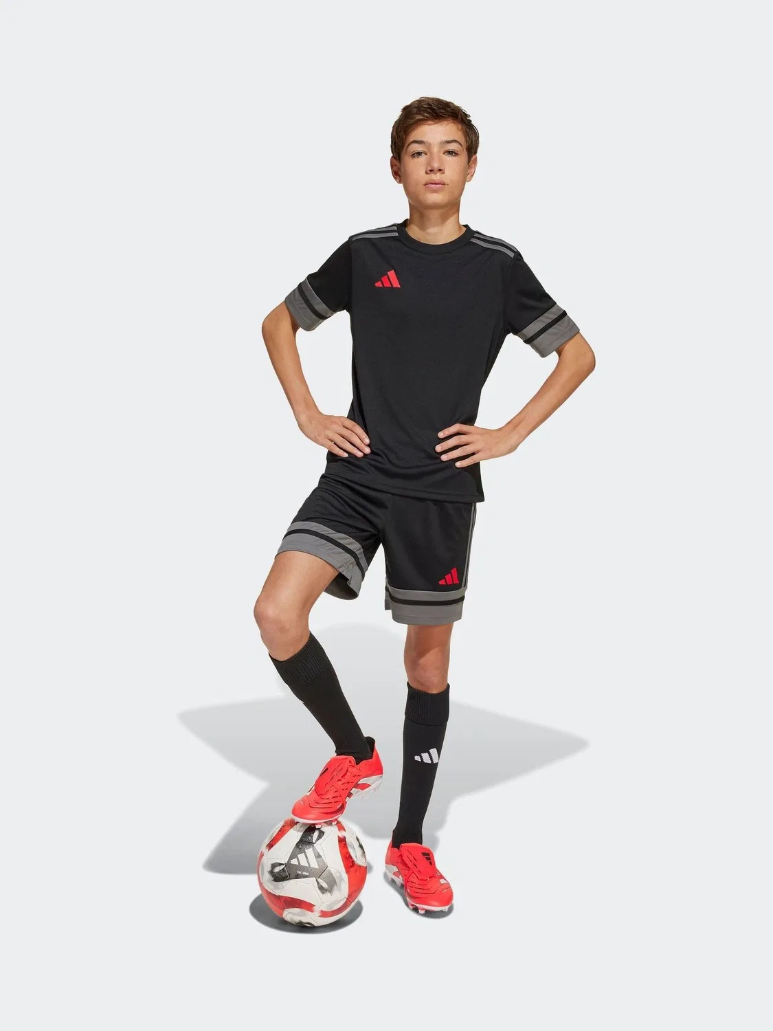 Шорты футбольные Squadra 25 adidas, черный/хром