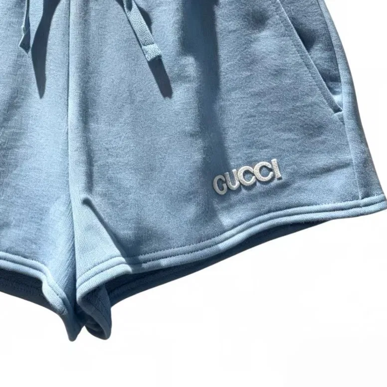 Шорты повседневные GUCCI Классические, комфортный крой, Light Blue — фото 4
