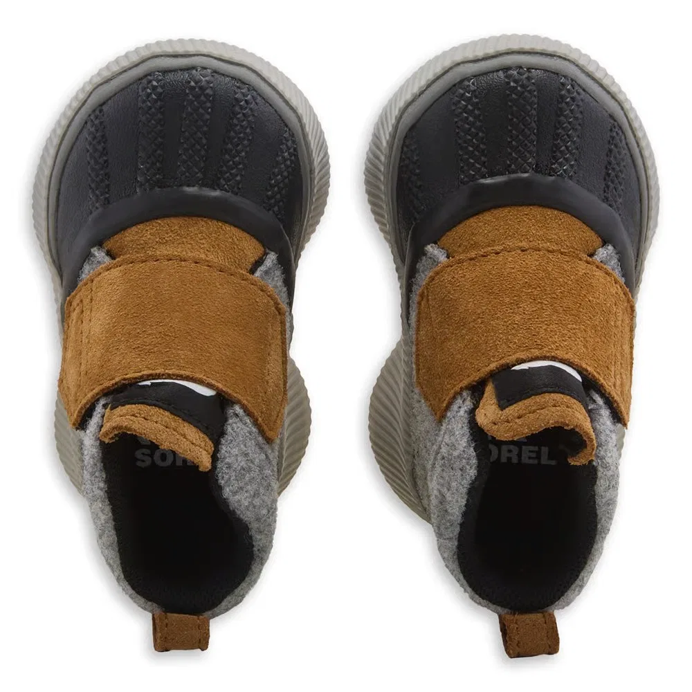 Детские водонепроницаемые зимние ботинки Out n About IV для малышей Sorel, Grey/Tan/Black — фото 4