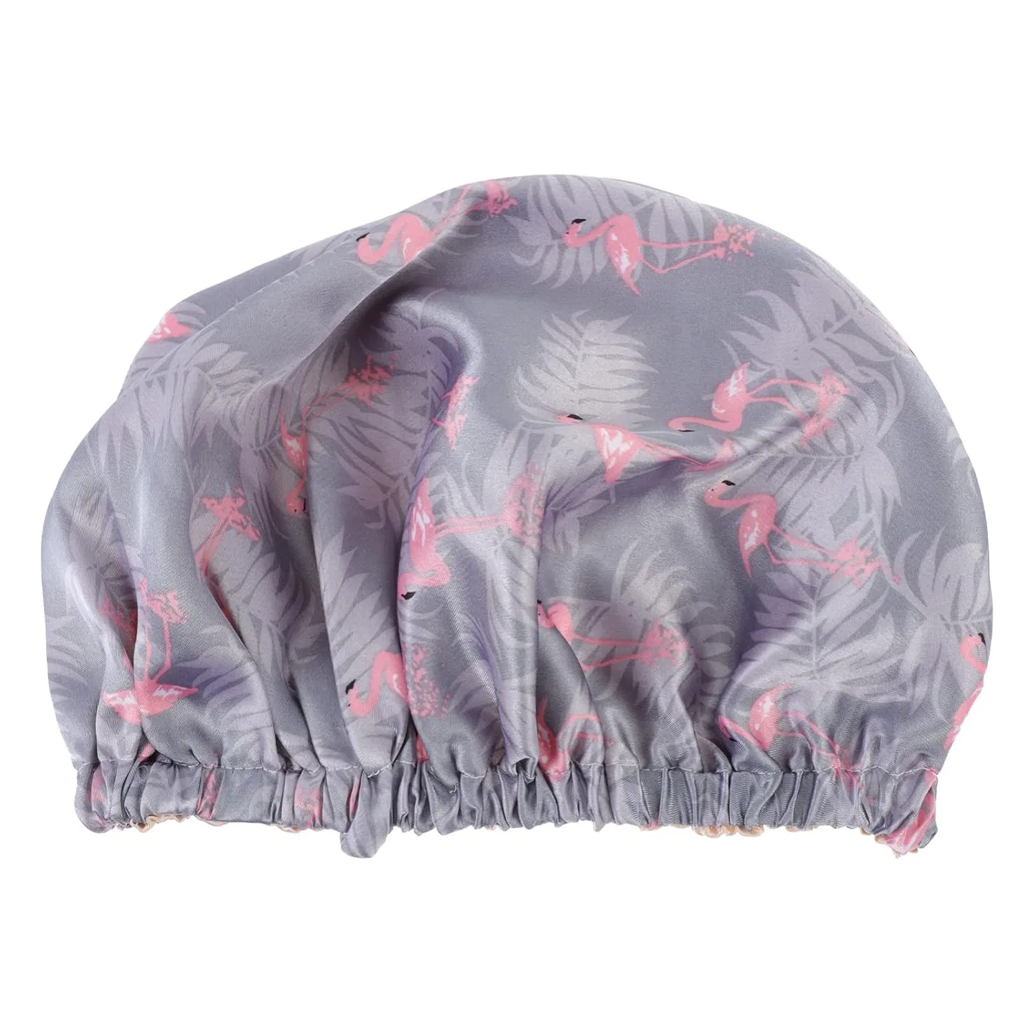 Набор шапочек для душа из сатина, 5 шт, FOMIYES, 26x20 см, Grey Flamingo — фото 3