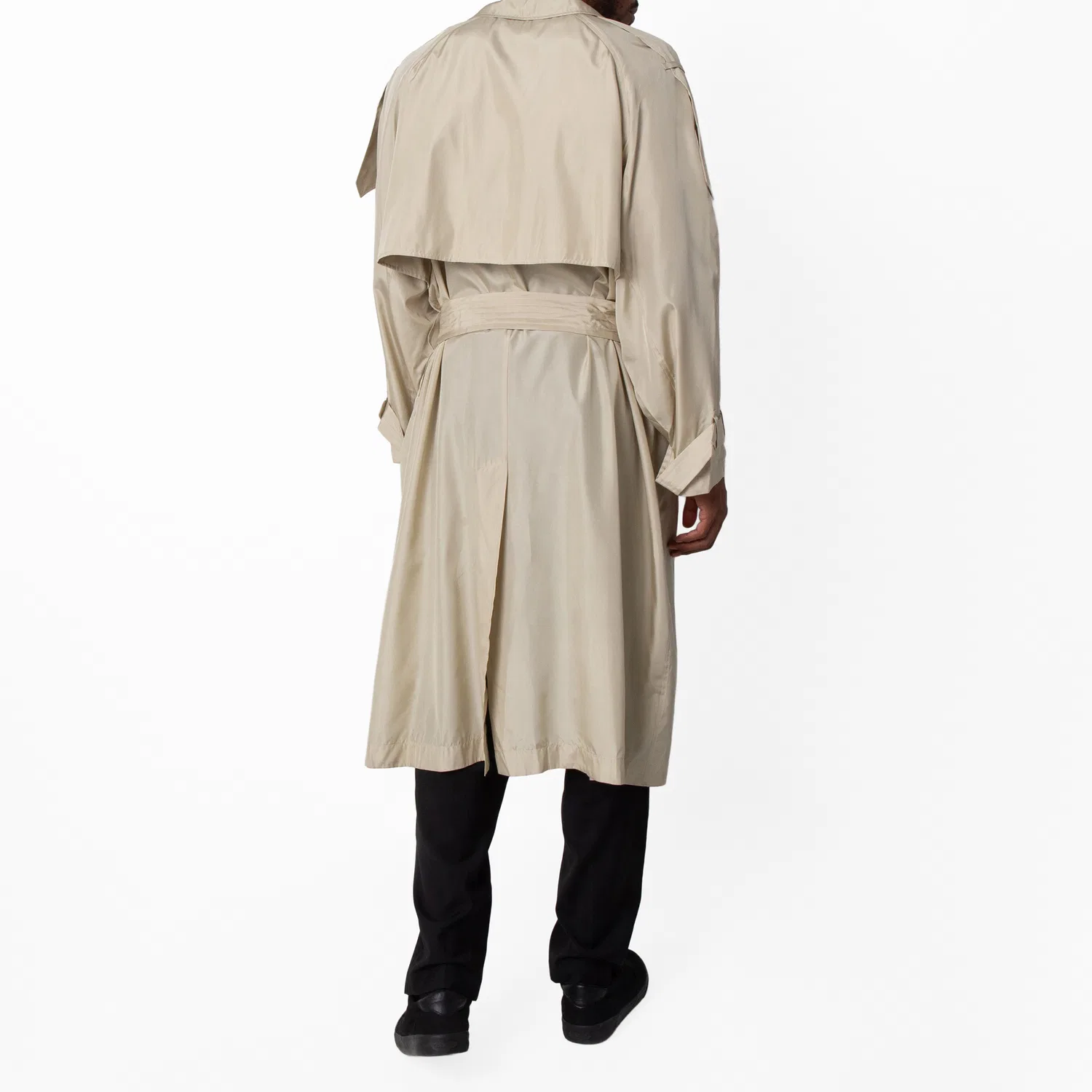 Плащ из шёлка с поясом Long Silk Belted Trench Coat Burberry, Beige — фото 2