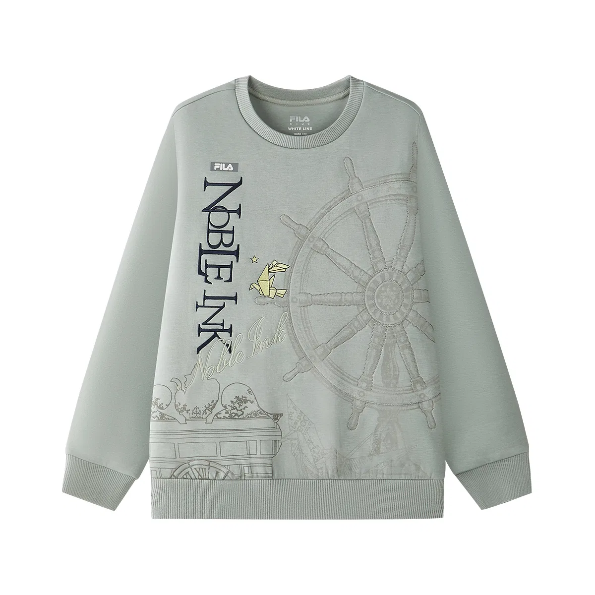 Детский свитшот с принтом Rubble Green FILA KIDS, Rubble Green