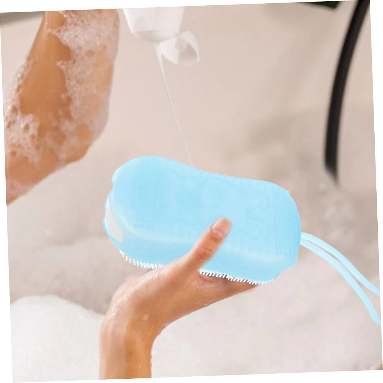 Щетка для лица и тела из силикона, Набор 2 шт, Sky Blue Generisch — фото 4