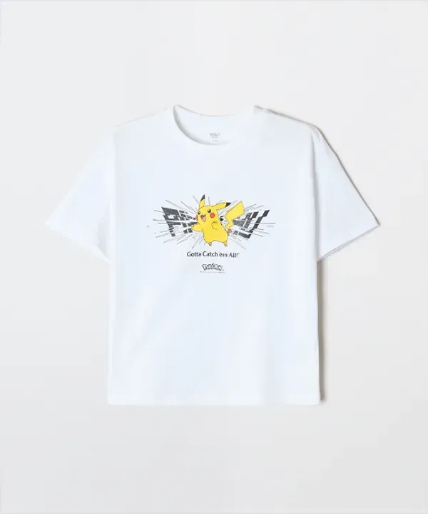 Футболка с коротким рукавом Pokémon для мальчиков, Spao Kids, белый — фото 2