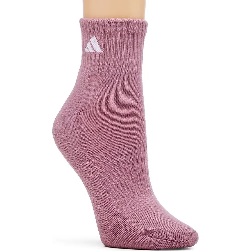 Женские спортивные носки до щиколотки комплект из 6 пар Adidas, Purple/Grey Assorted — фото 3