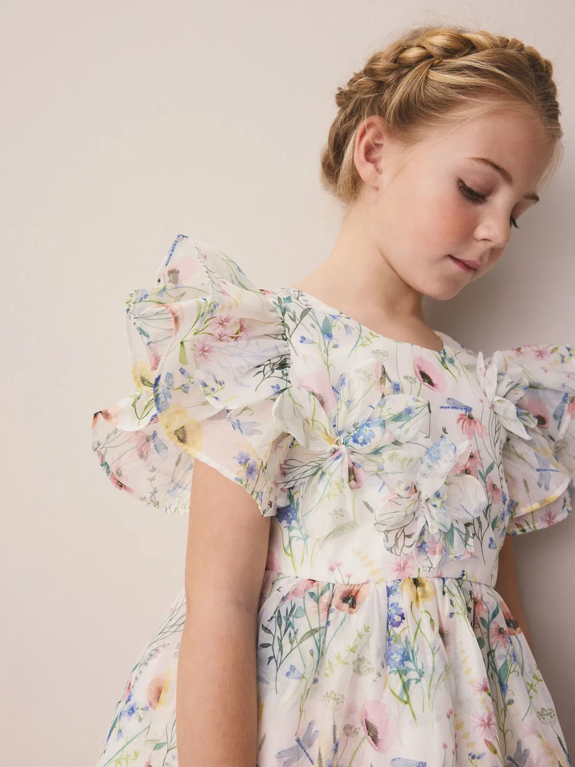 Платье для подружки невесты с цветочным принтом Alford Meadow Laura Ashley, мультиколор — фото 4