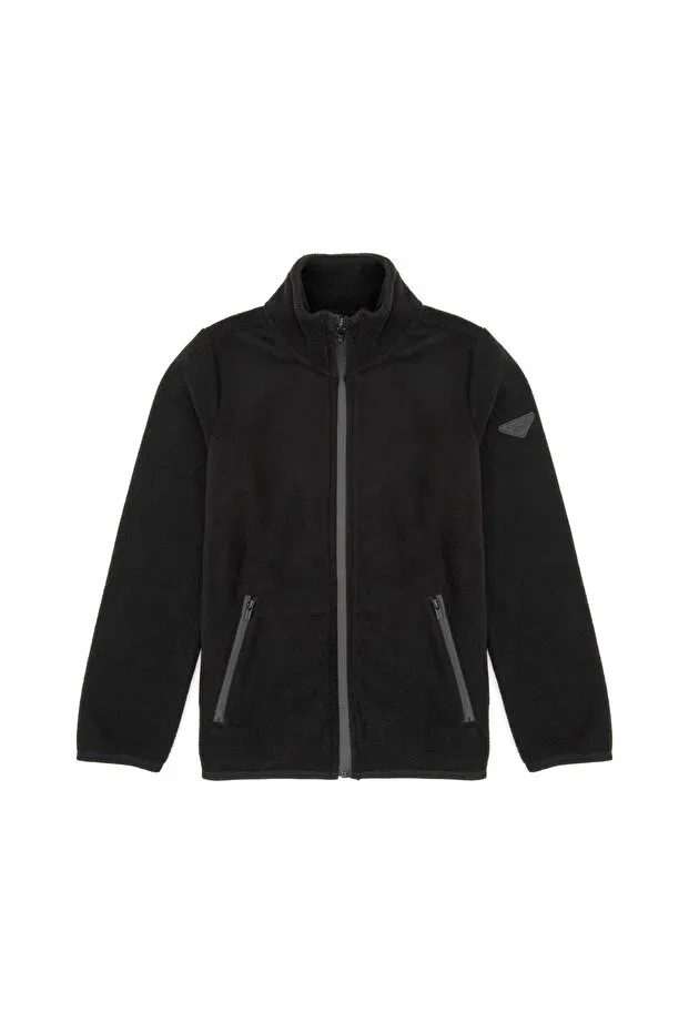 Детский кардиган для мальчиков на флисе U.S. Polo Assn., Black — фото 3