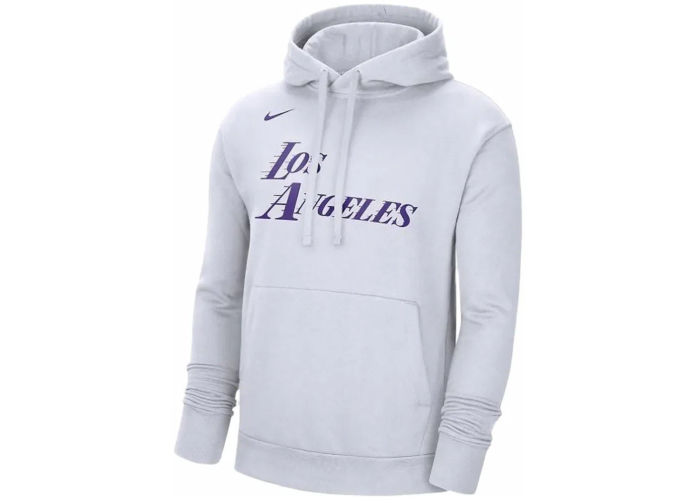 Мужской худи свободного кроя Nike NBA Los Angeles Lakers City Edition Fleece Pullover Loose Fit Hoodie, White