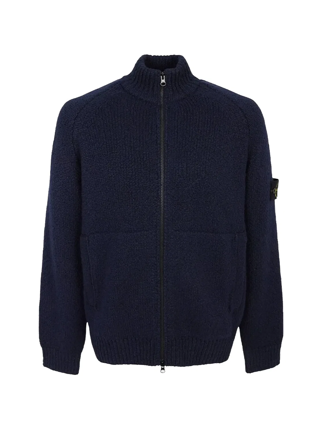Кардиган в рубчик с нашивкой Compass Stone Island, синий