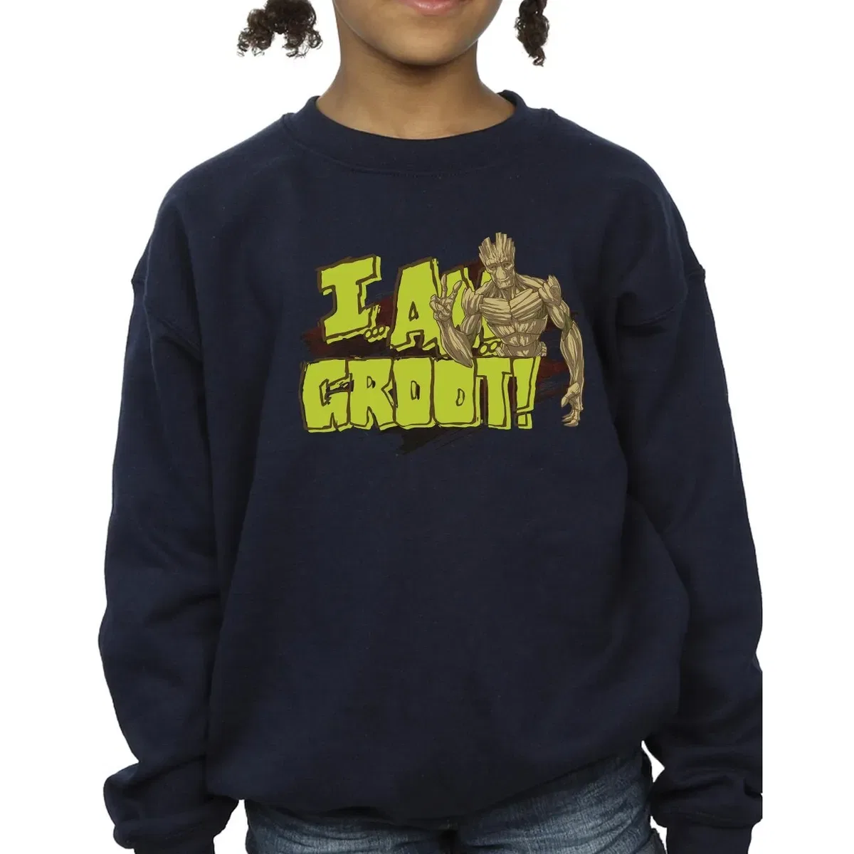 Свитшот с принтом I Am Groot Guardians Of The Galaxy, Navy — фото 3