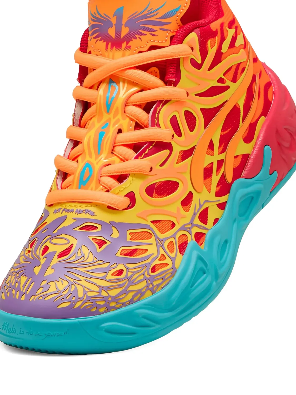 Кроссовки MB.04 Phoenix из коллаборации с LaMelo Ball Puma Kids, красный — фото 2