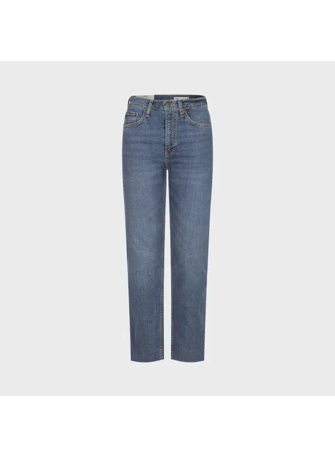 Джинсы классические с эффектом потертости Zara, синий — фото 2