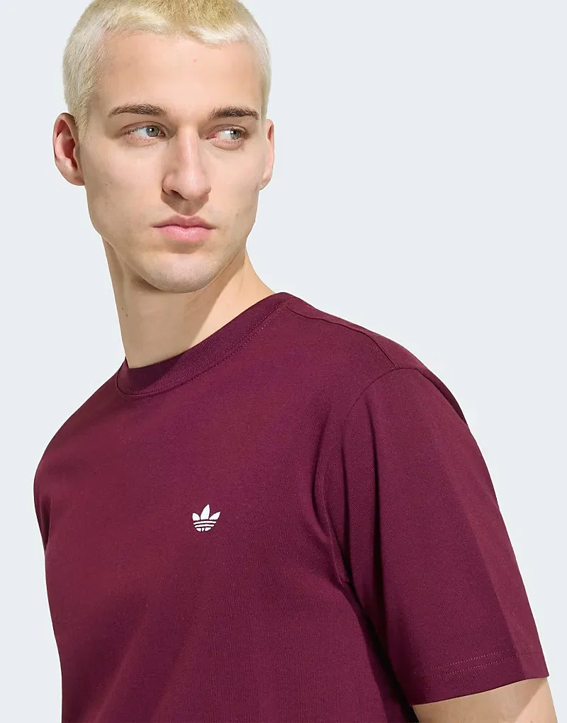 Футболка Adidas Originals essentials с логотипом, бордовый — фото 3