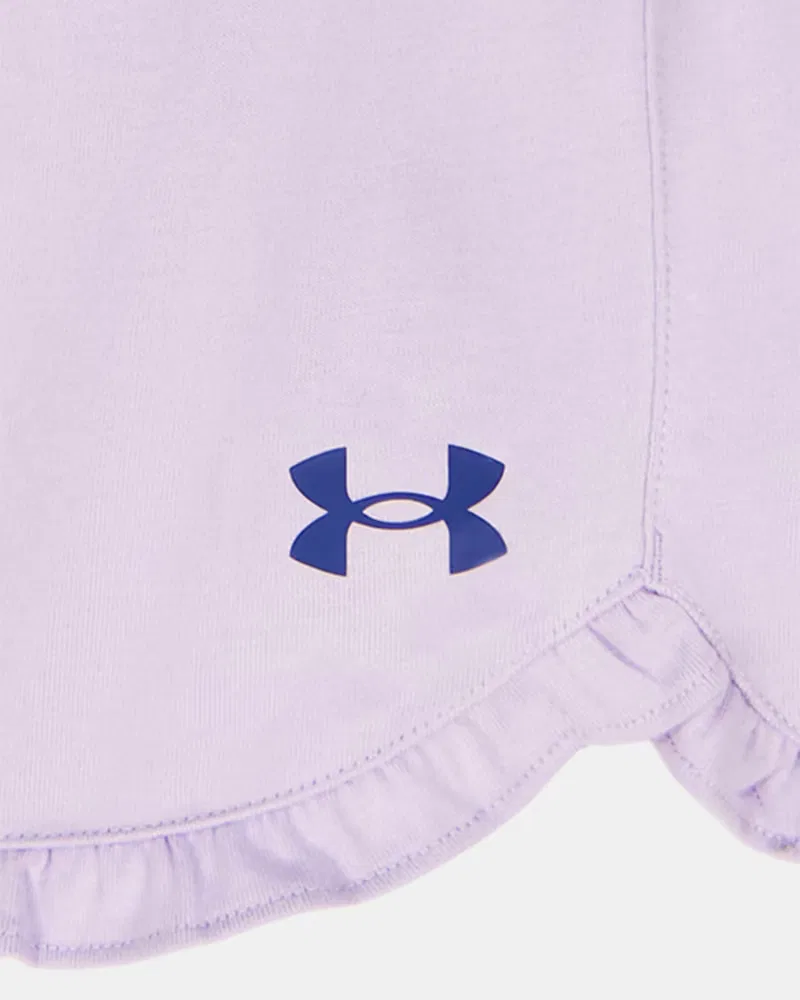Комплект для девочек быстросохнущий из футболки и шортов Sunbird UnderArmour, Enamel Blue/Academy — фото 2