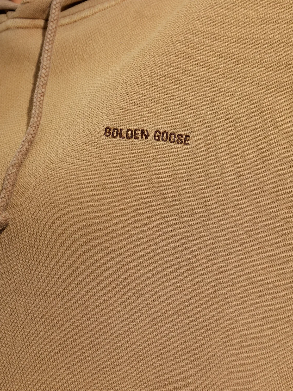 Худи с принтом логотипа и эффектом потертости Golden Goose, нейтральные — фото 2
