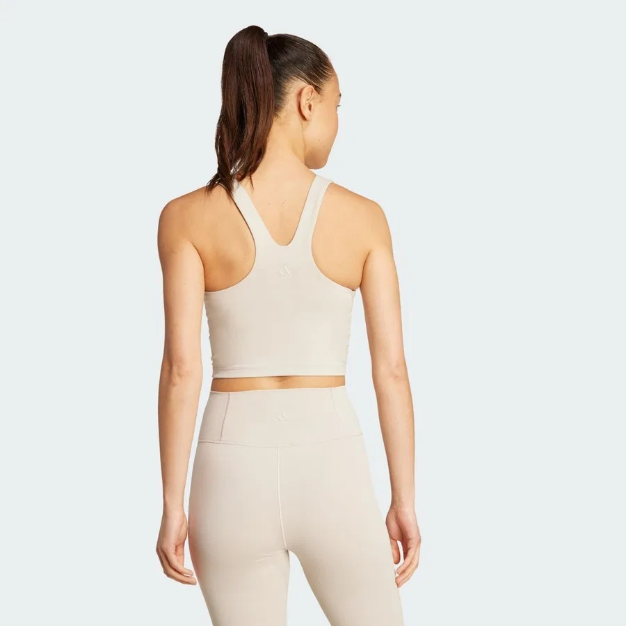 Топ-бра с средним уровнем поддержки All Me Medium Support Bra Tank Top adidas, Черный — фото 2