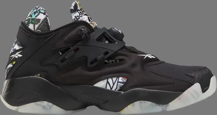 

Кроссовки pump court 'sticker city - black' Reebok, черный