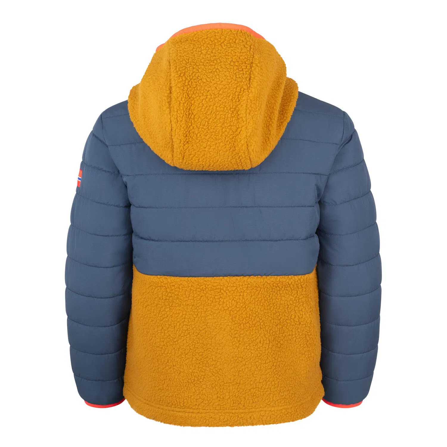 Детская стеганая куртка Romsdalen Jacket Trollkids, Rauchbraun / Blau — фото 2
