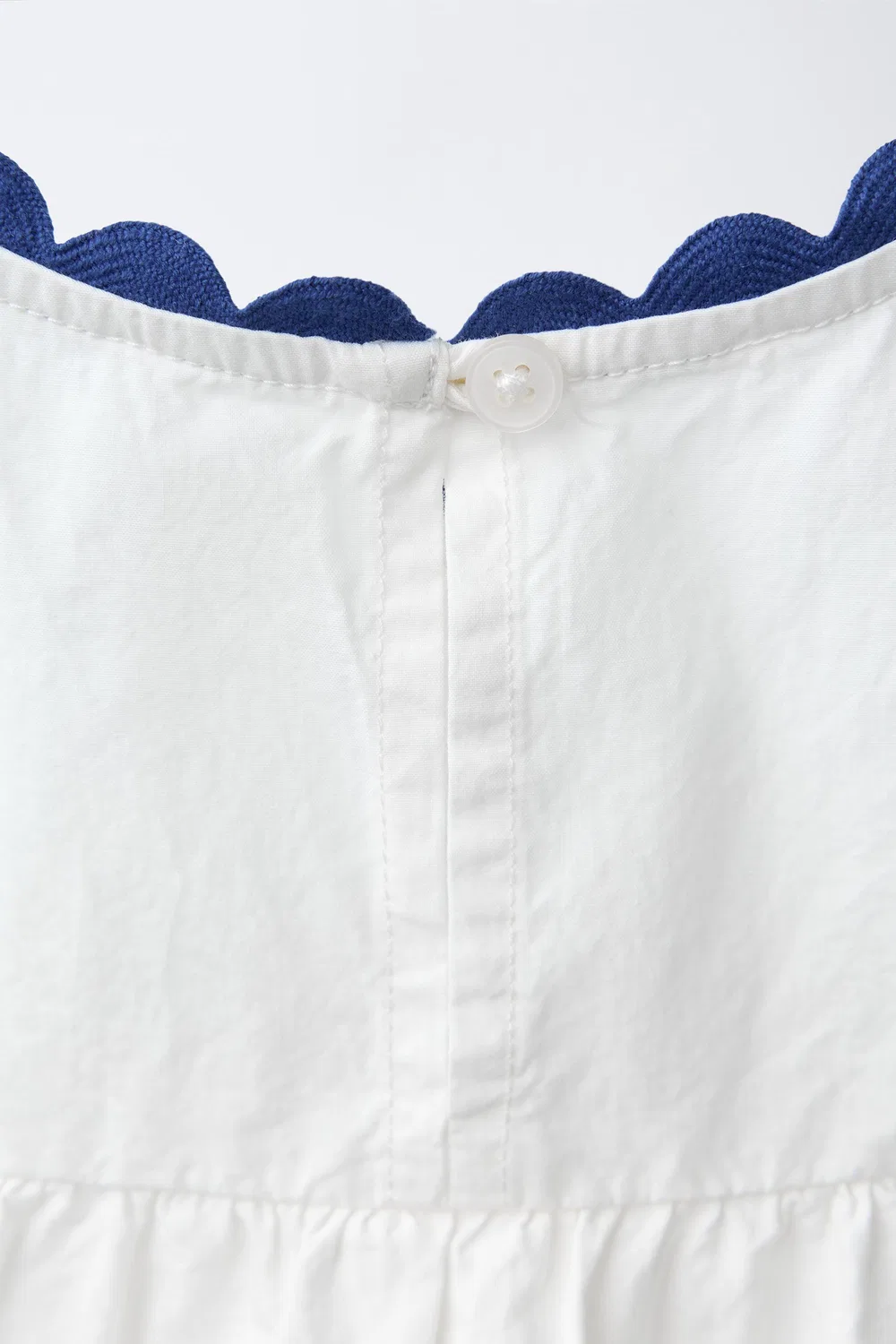 Топ из поплина с контрастной волной, CASA LAWA X ZARA KIDS, White — фото 4