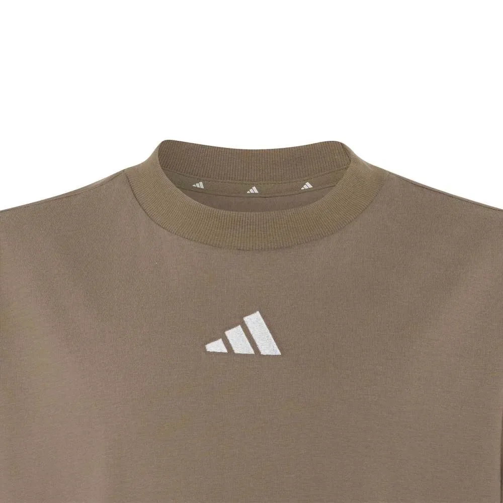 Футболка с коротким рукавом Essentials Adidas, коричневый — фото 3