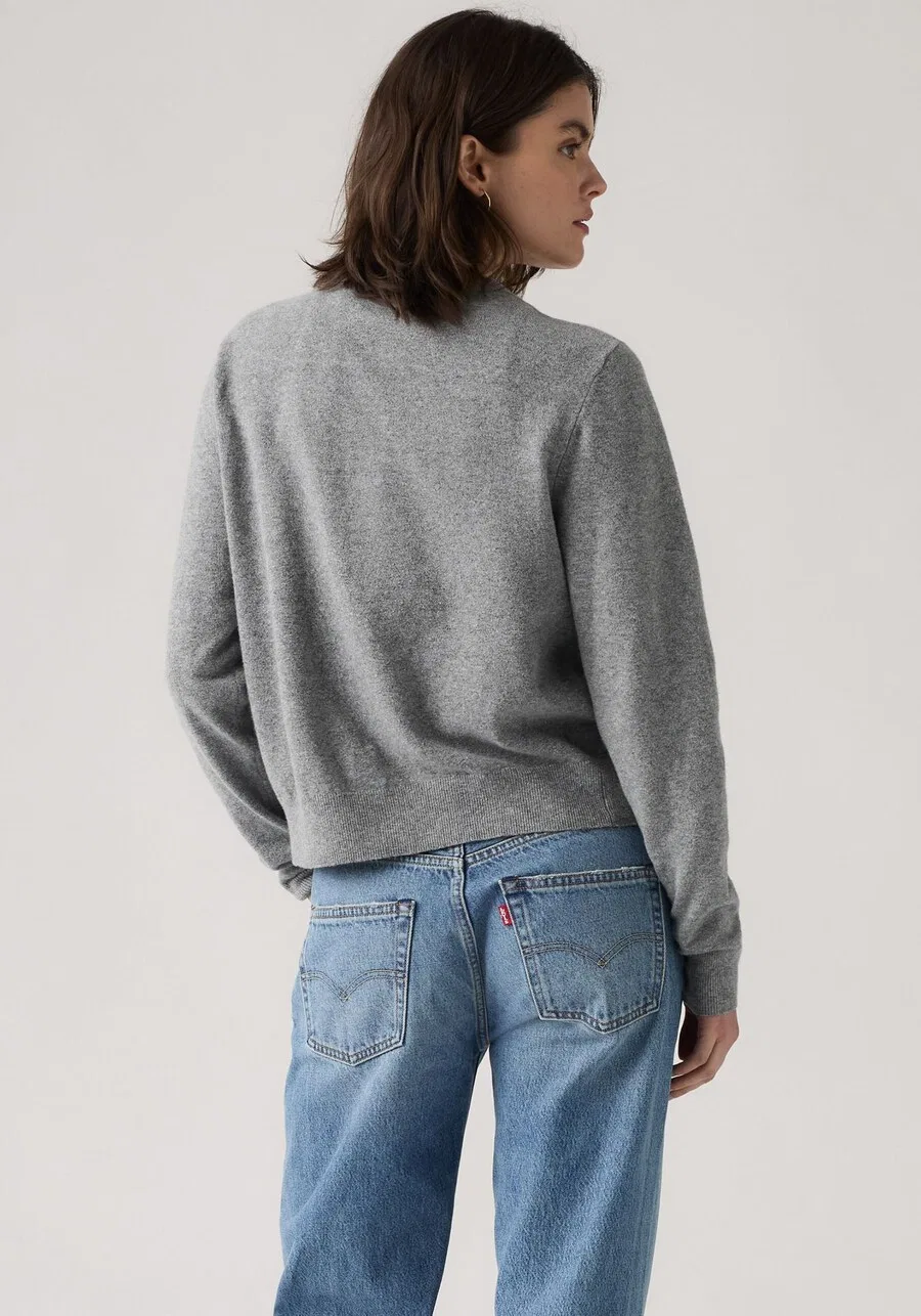 Вязаный кардиган LEVI'S серого цвета — фото 4