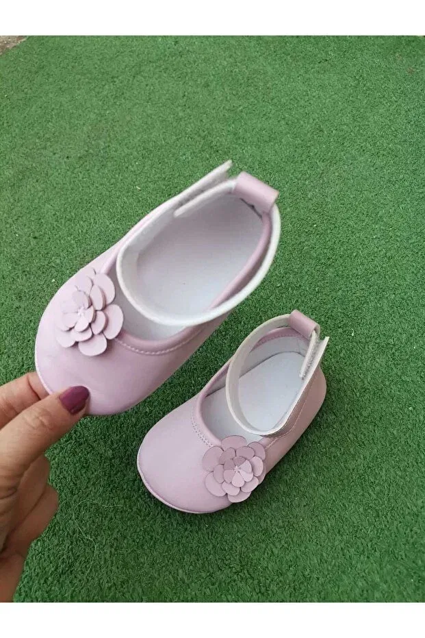 Детские туфли для девочек на плоском ходу Lila flowery circut Esmacamoda, Lila — фото 2