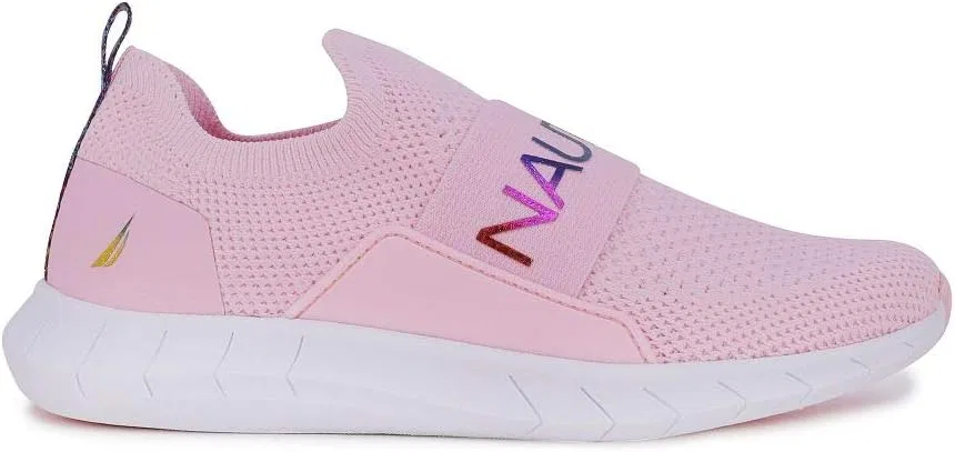 Детские кроссовки для девочек Slip-On Athletic Sneakers Nautica, Pink Rainbow Metallic — фото 2
