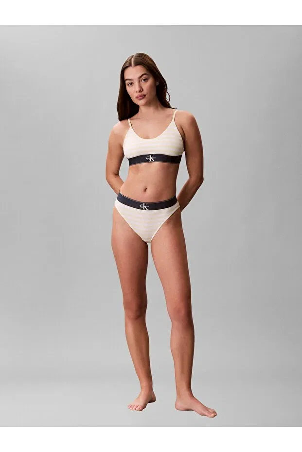 Женские бралетт с принтом Calvin Klein, 6wc Cent Stripe Anise Flower