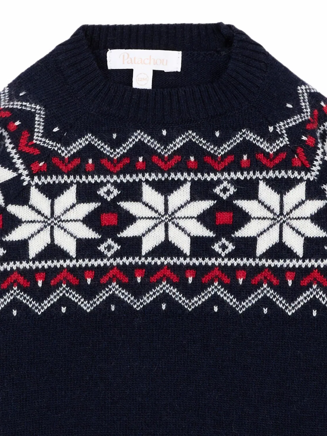 Свитер с застежкой на пуговицы в стиле Fair Isle Patachou, синий — фото 3