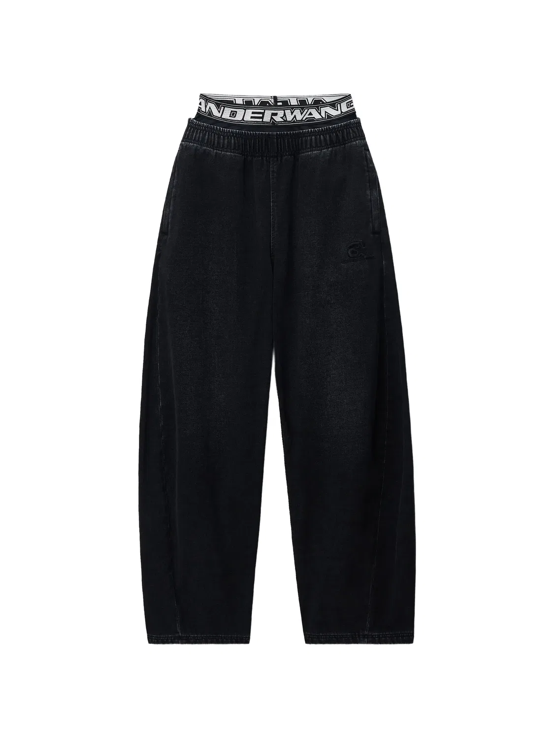 Спортивные брюки из денима черного цвета Alexander Wang, черный