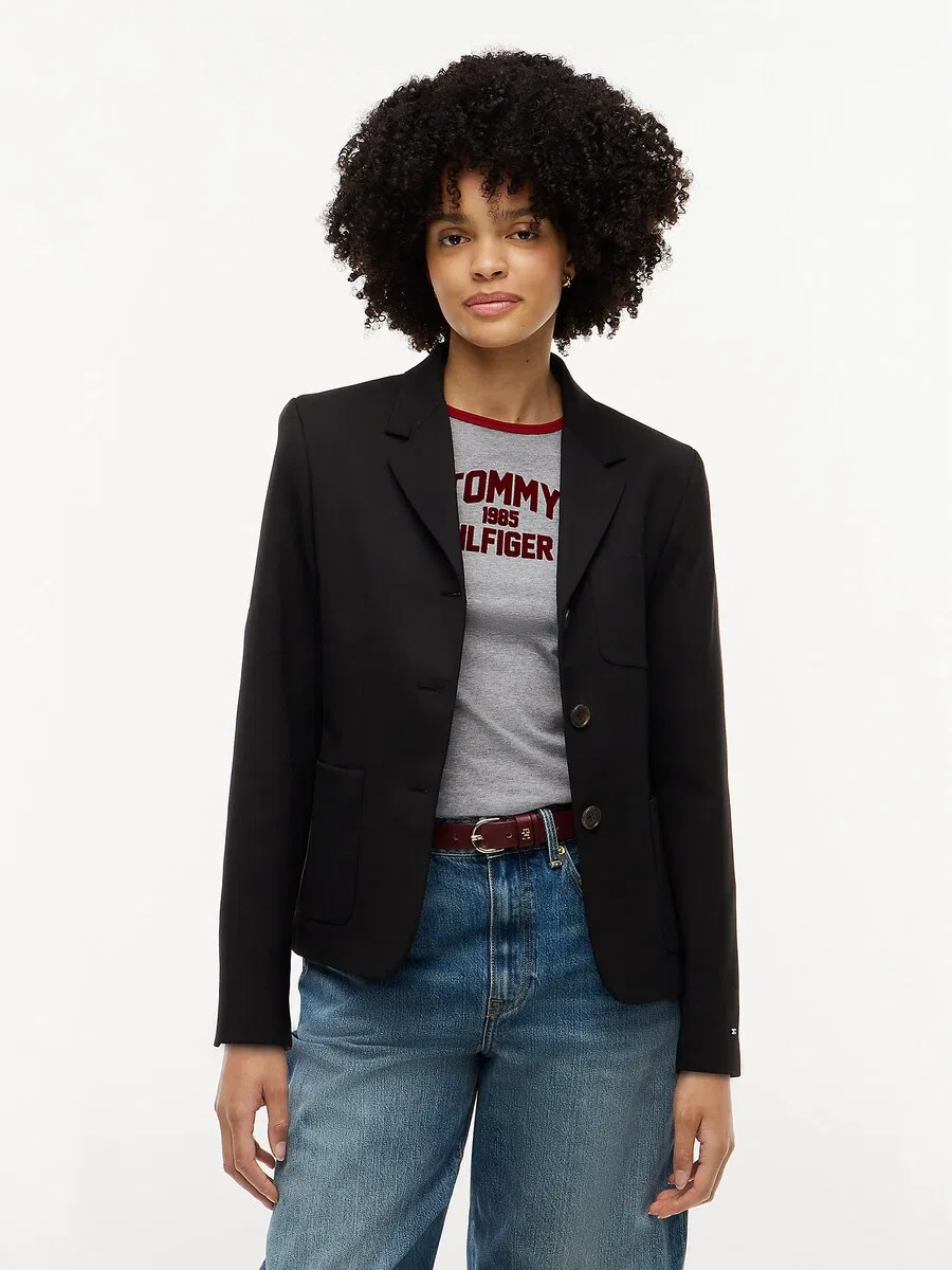 Блейзер TOMMY HILFIGER черного цвета — фото 2