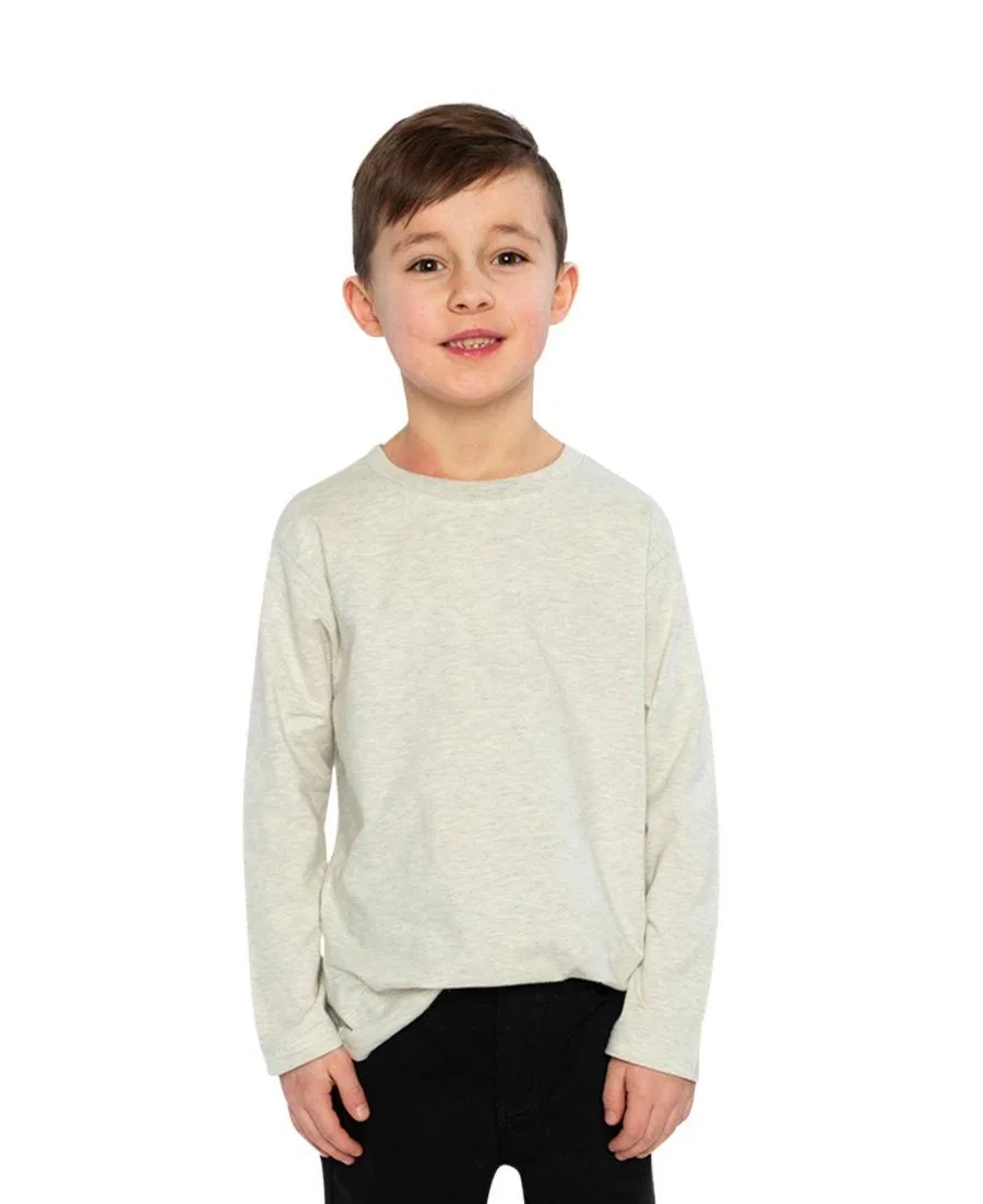 Детская футболка с длинным рукавом из хлопка Deux par Deux, Heather Grey — фото 2