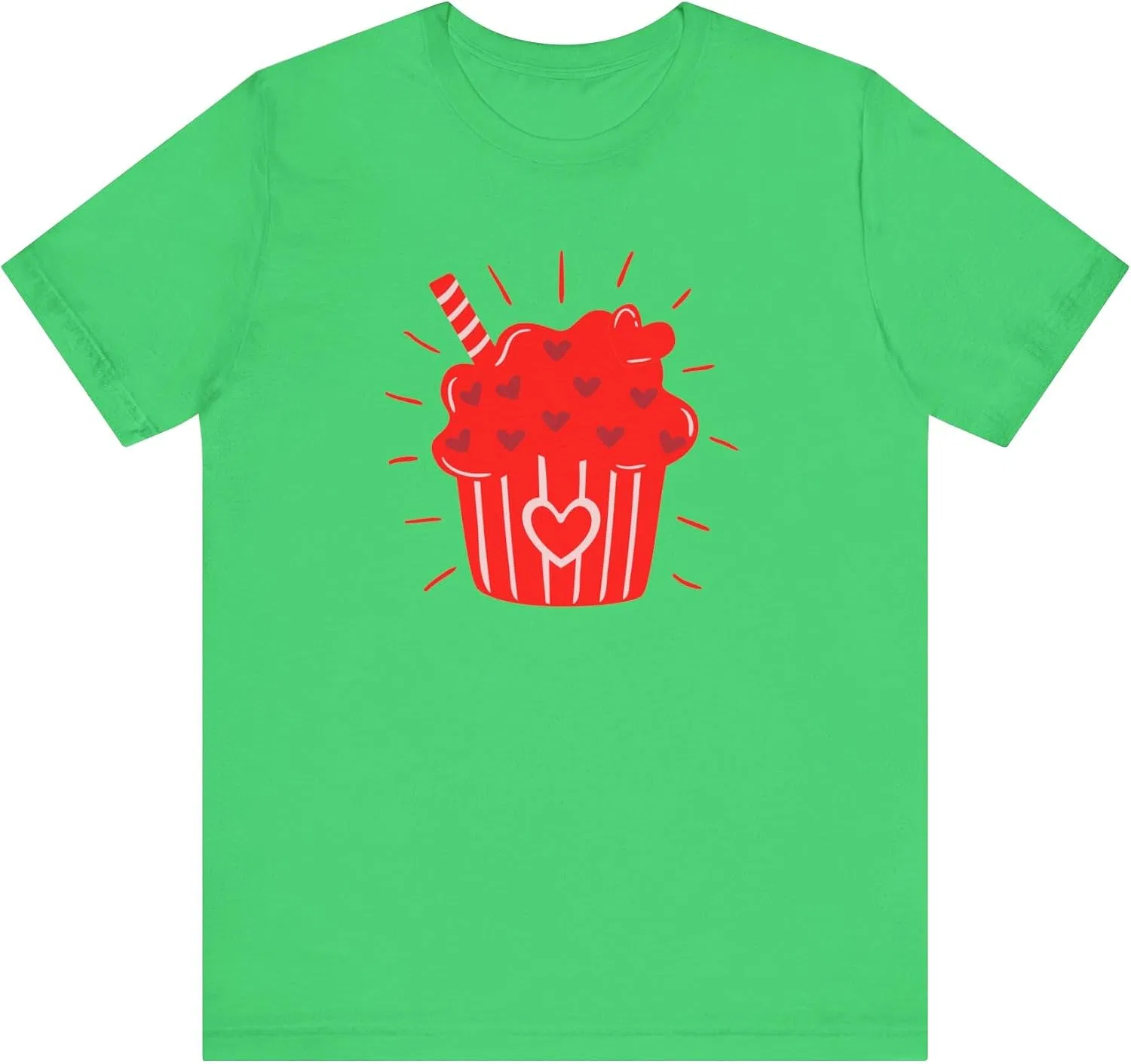 Футболка с принтом Love Shake Bella Canvas 3001, Synthetic Green