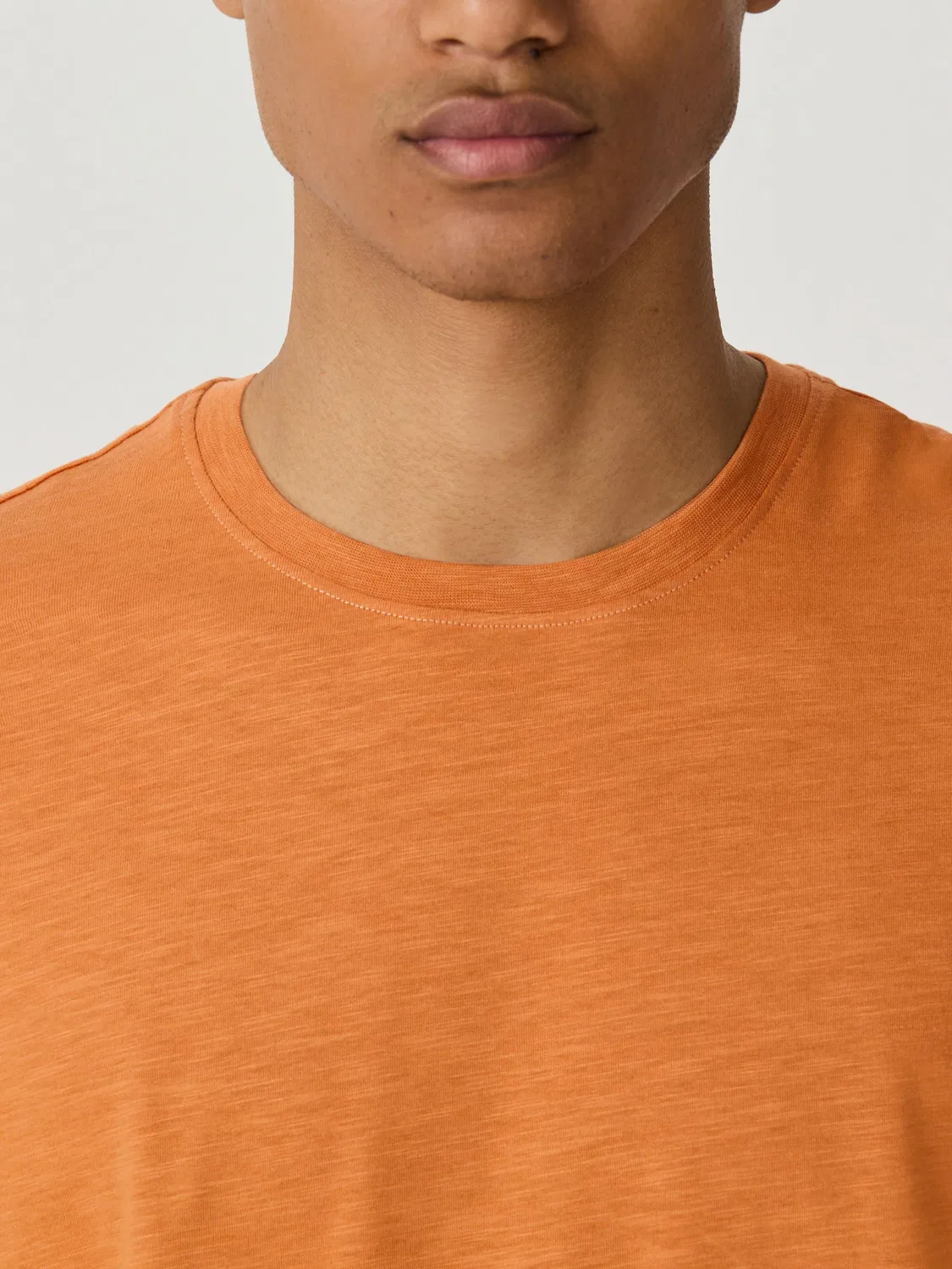Футболка из модала с эффектом слэб, Orange Lightweight Slub Next, оранжевый — фото 4