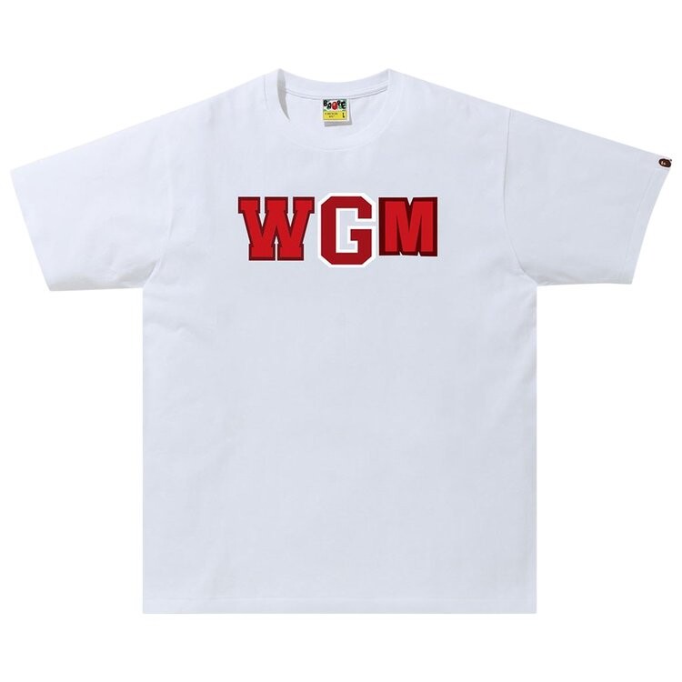 

Футболка BAPE Color Camo WGM Milo Shark Tee 'White/Red', белый