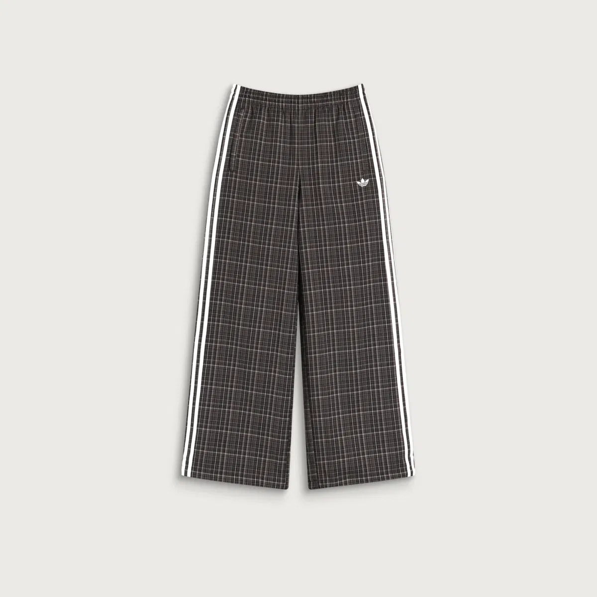 Спортивные брюки с широкой штаниной Check Track Pant Adidas, Night Brown
