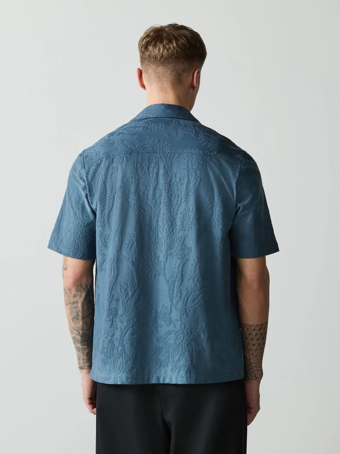 Рубашка с принтом Paisley, джерси Next, синий — фото 4