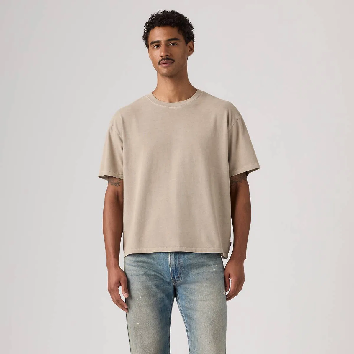 Свободная футболка с коротким рукавом Levi's, Sheen Wash Vintage Khaki - Tan — фото 3