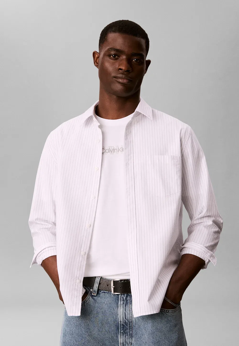 Футболка унисекс с принтом Calvin Klein, Bright White