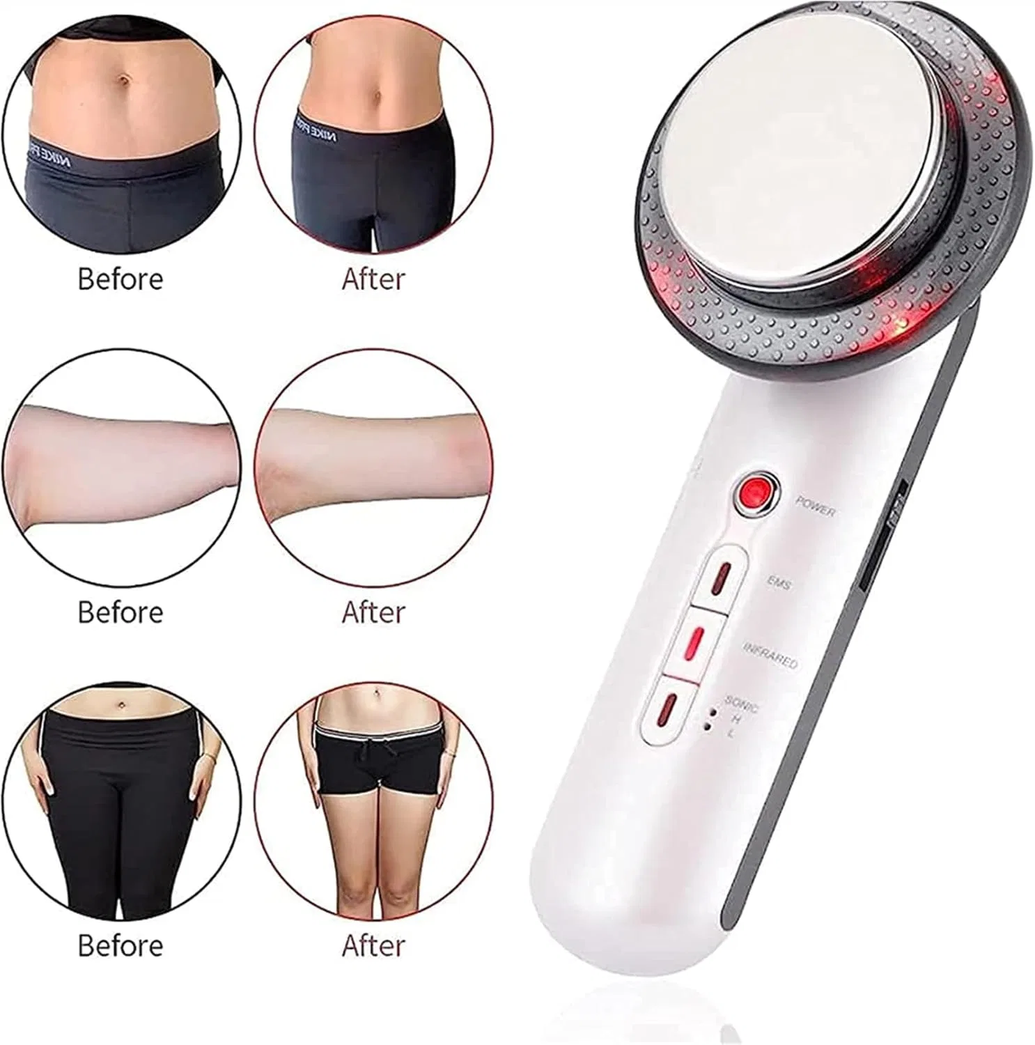 2 in 1 Skin Tightening Beauty Machine, массажер для лица и тела Anti-Wrinkle Anti-Cellulite для похудения Wwfan — фото 2