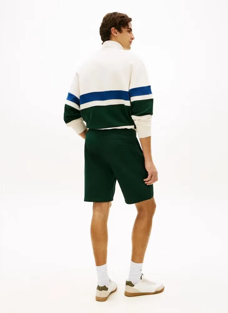 Шорты из махровой ткани с вышивкой флага Tommy Hilfiger, зеленый — фото 2