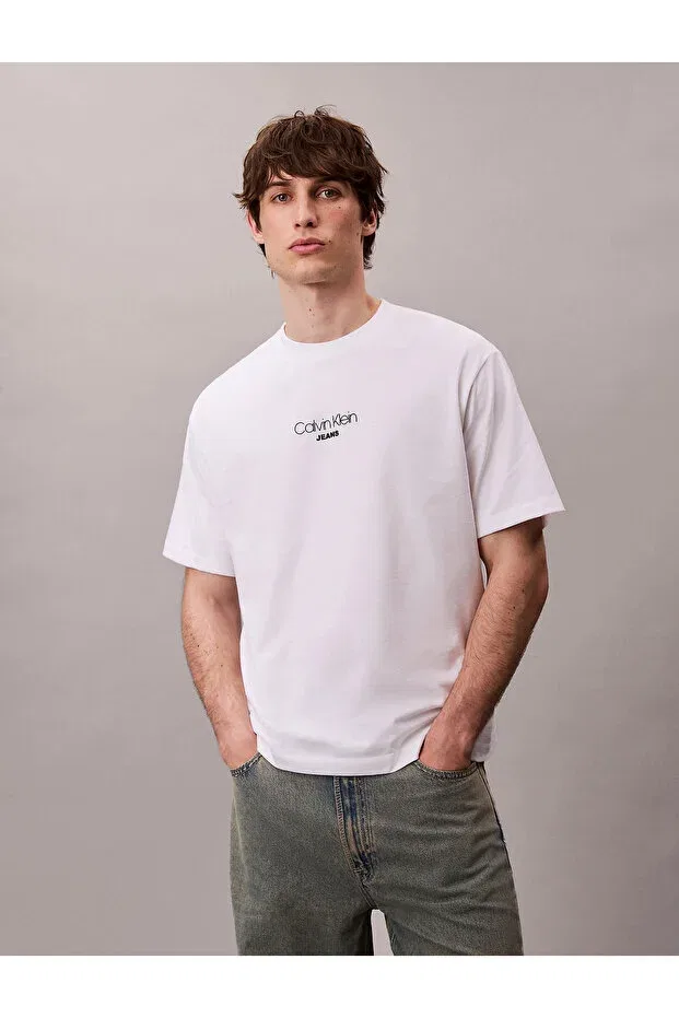 Мужская футболка с принтом Calvin Klein, White