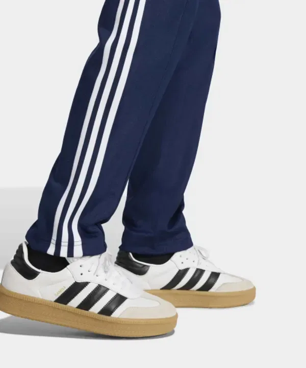 Тренировочные штаны классические Adidas, ночной индиго, белый — фото 4