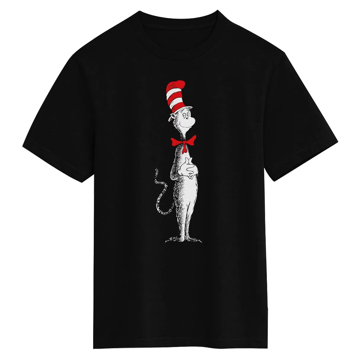 Детская футболка для мальчиков с принтом Cat In The Hat Standing Pose The Cat in the Hat, Black