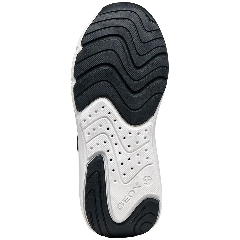 Детские спортивные кроссовки для мальчиков с липучкой Geox Pro-ran, Blu Navy E Argento — фото 4