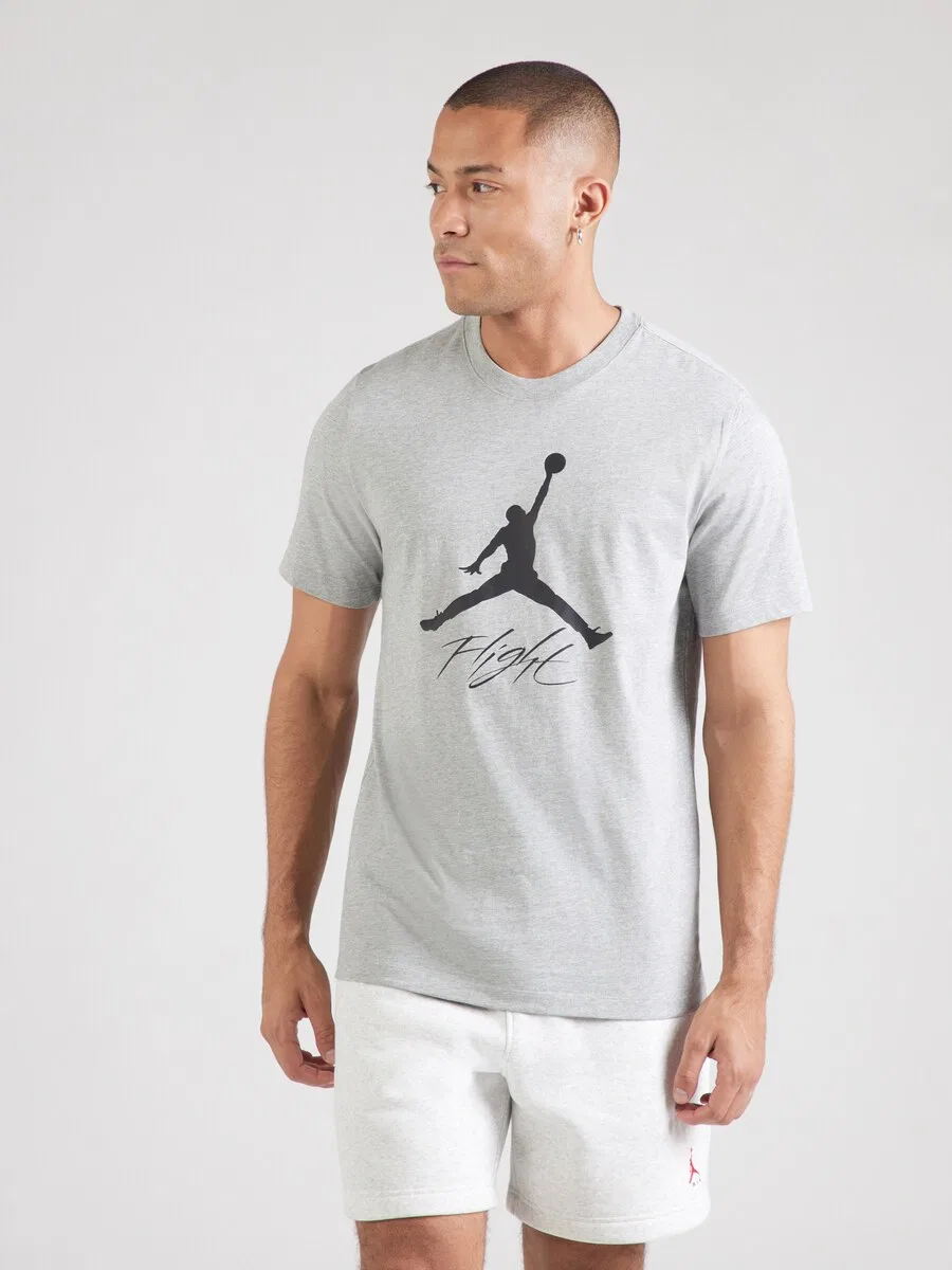 Футболка Jordan 'JUMPMAN FLIGHT' серого цвета — фото 2