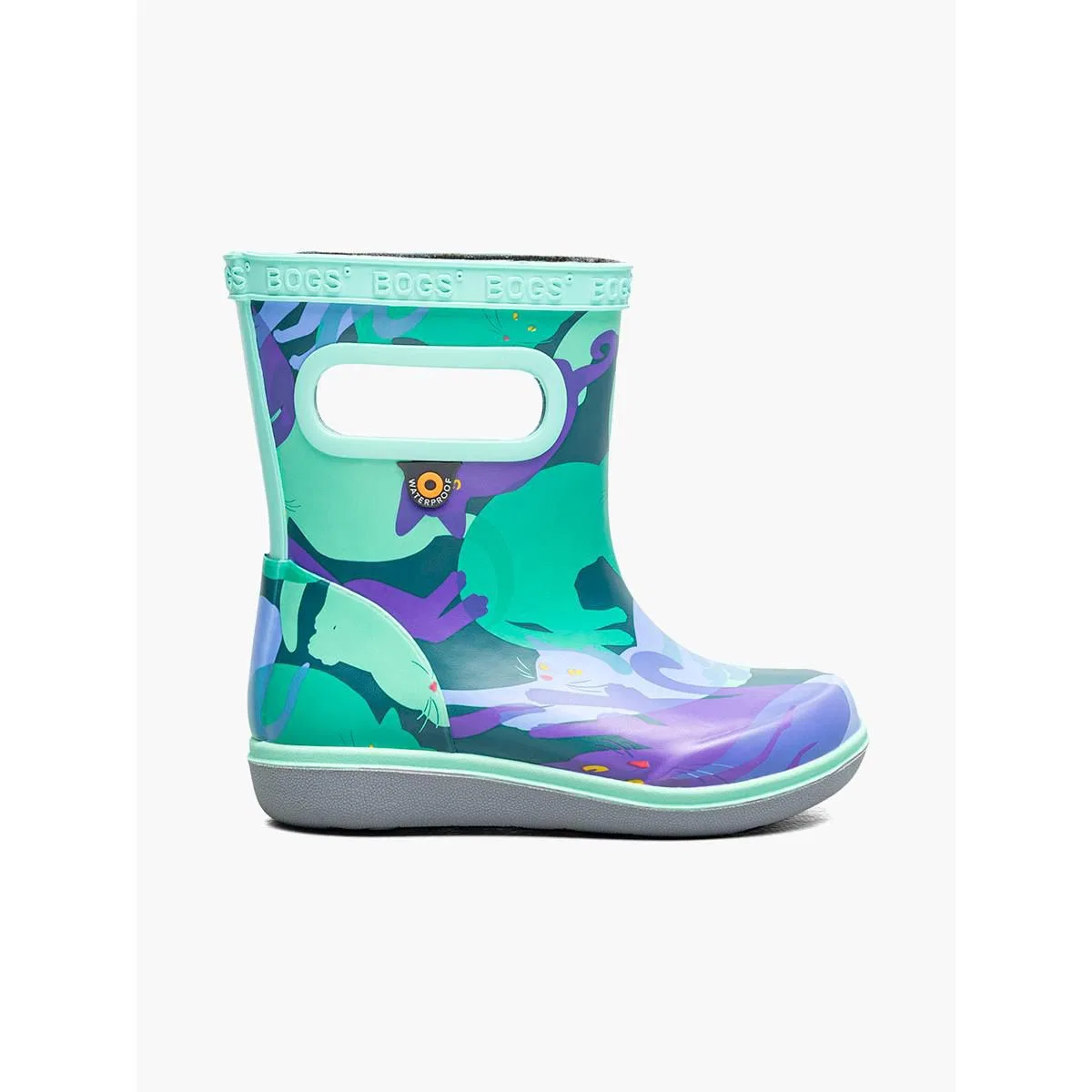 Детские сапоги-дождевики с принтом Skipper II Bogs, Teal Multi