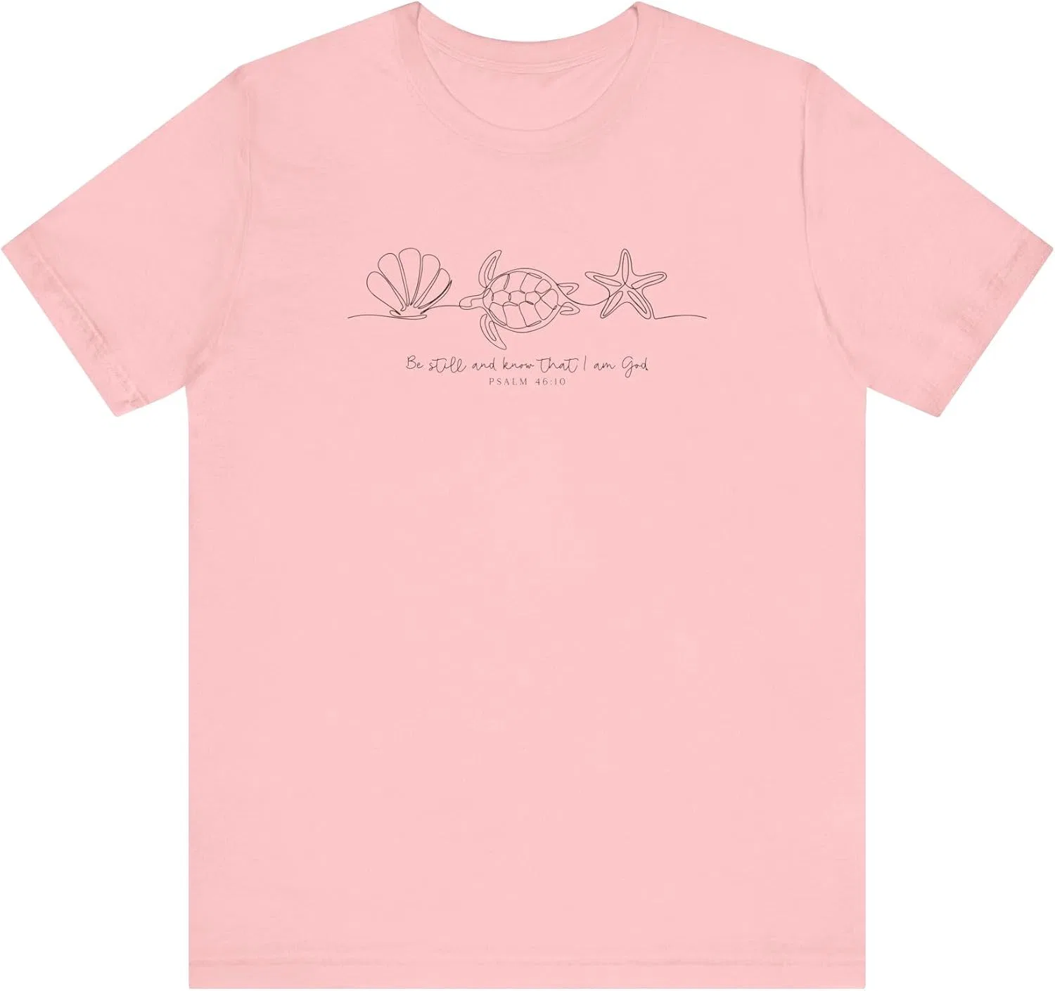 Футболка с принтом Coastal Vibes Bella Canvas 3001, Pink