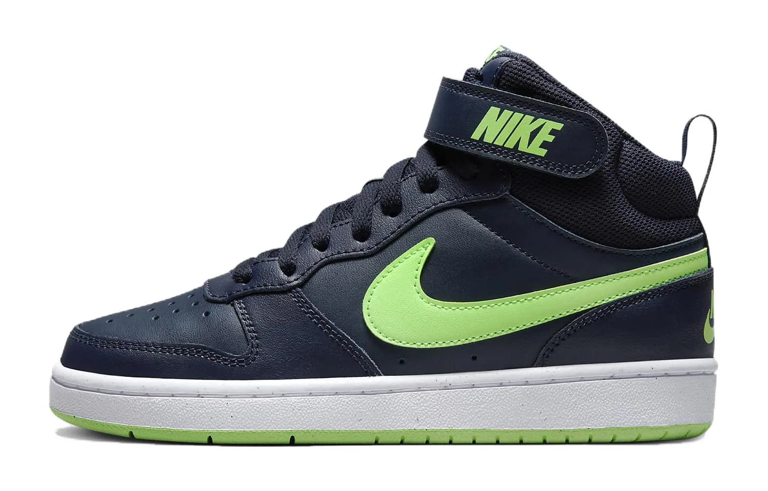 Детские кеды для скейтбординга с кроссовками Court Borough Mid 2 GS, Nike, Black Green
