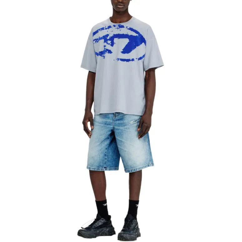 Мужская футболка с круглым вырезом DIESEL, Light Blue — фото 3